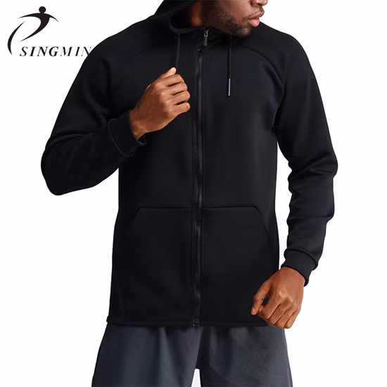 Sweat-shirt à capuche de Fitness personnalisé bon marché, vêtements de Sport pour hommes